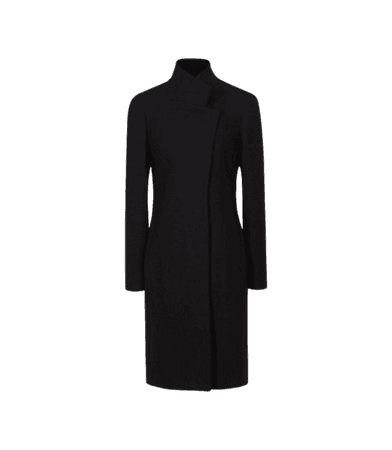 Marcie Black Wool Blend Coat – REISS