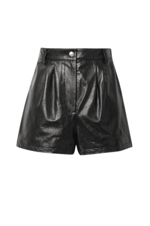 Mulholland Leather Shorts - Black