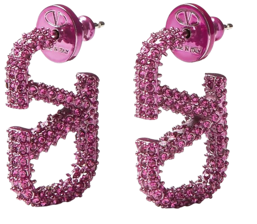 Valentino Garavani VLogo Signature crystal-embellished Earrings - Farfetch
