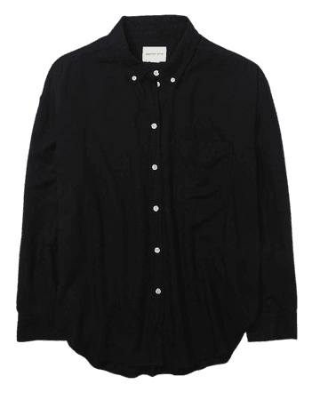 AE Oversized Oxford Button-Up Shirt