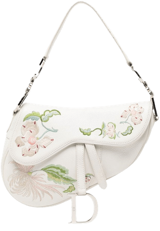 Christian Dior 2005 pre-owned floral-embroidered Saddle bag