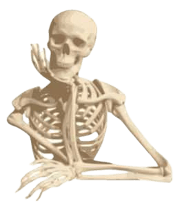 posing skeleton