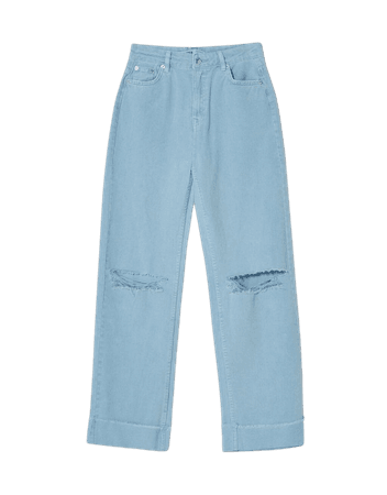 Straight baggy pants - Pants - Woman | Bershka