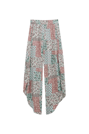 Flowing patchwork pants with slits - pull&bear