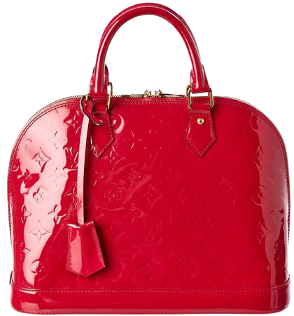Bright Red Leather Louis Vuitton Bag