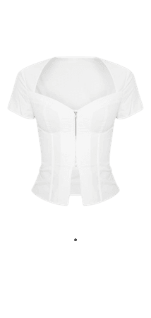 white plt corset top