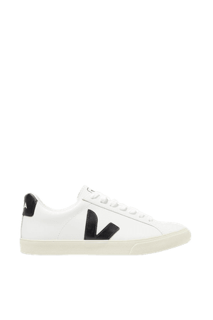 White + NET SUSTAIN Esplar rubber-trimmed leather sneakers | Veja | NET-A-PORTER