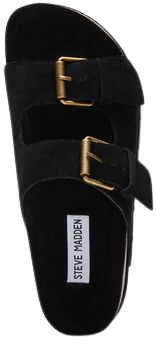 KALI Black Suede Platform Slide Sandal | Women's Sandals – Steve Madden