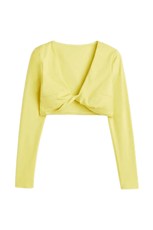Padded Bikini Top - Yellow - Ladies | H&M US