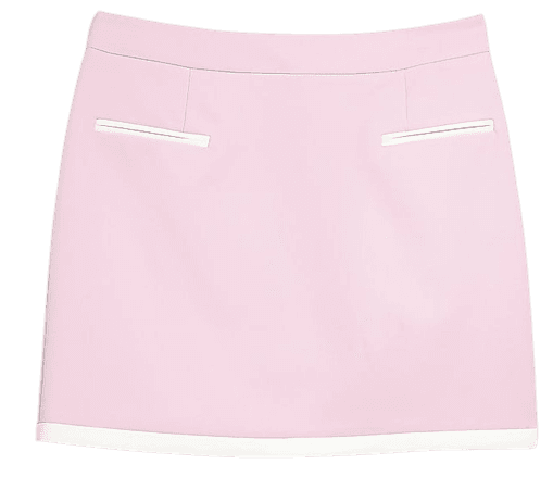 Pink piping mini skirt | River Island