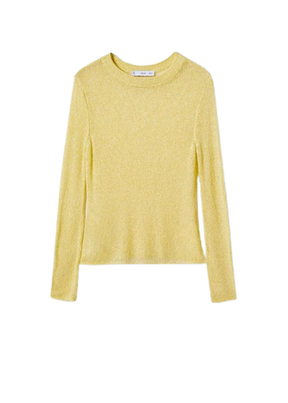 Semi-transparent knitted sweater - Women | Mango USA
