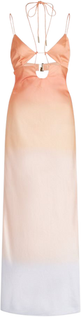 Karli Cutout Ombre Satin Maxi Slip Dress By Significant Other | Moda Operandi