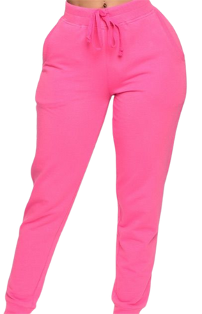 fashion nova pink terry joggers