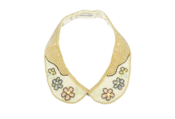 RESERVED for Mandy 1950s Beaded Collar with Floral | Etsy