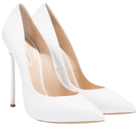 white pump heels