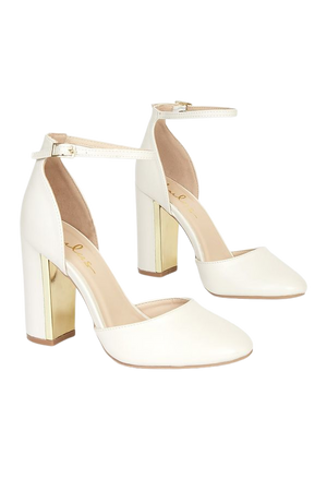 Laura Off White Ankle Strap Heels Lulus