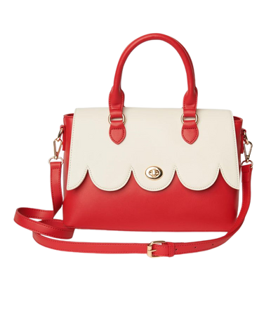 Red & White Coquille Handbag – Unique Vintage