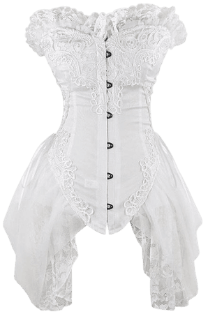 white Victorian gothic dress