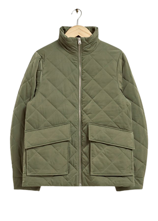 Diamond-Quilted Jacket - Khaki - Jackets - & Other Stories US