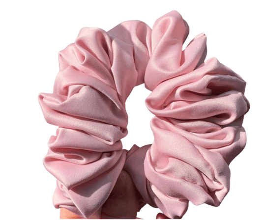 XL Baby Pink Satin Hair Scrunchie- ( Etsy: MagicalByJulia
