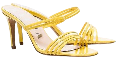 Kalda yellow Simon 85 strappy leather sandals