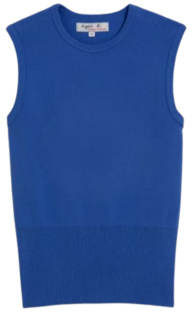blue June cotton tank top | agnès b.
