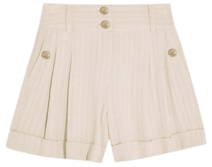 Topshop striped shorts in ivory | ASOS