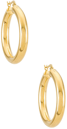 BYCHARI Sade Hoop Earings in Gold | REVOLVE