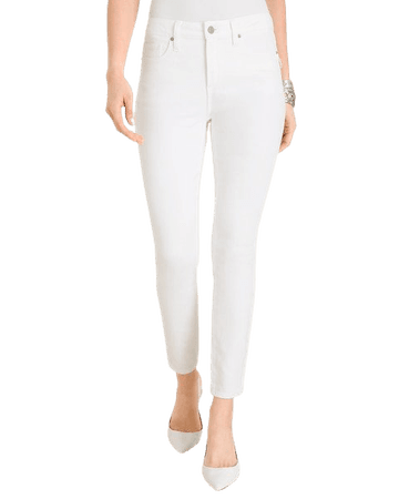 Petite No-Stain White High-Rise Skinny Ankle Jeans - Chico's