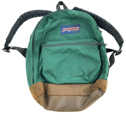 VTG 90's JANSPORT Made in USA Leather Bottom Carry On Green Backpack School | eBay