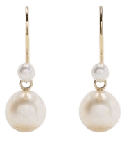 Shop Mizuki 14kt yellow gold pearl drop earring with Express Delivery - FARFETCH
