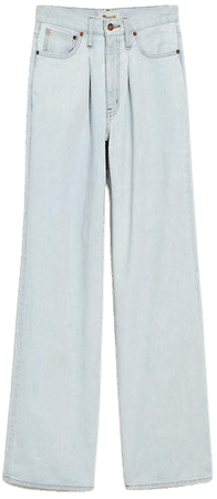Superwide-Leg Jeans in Olcott Wash: Pleated Edition