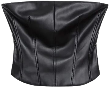 Faux leather bandeau bodice - Women's See all | Stradivarius United States
