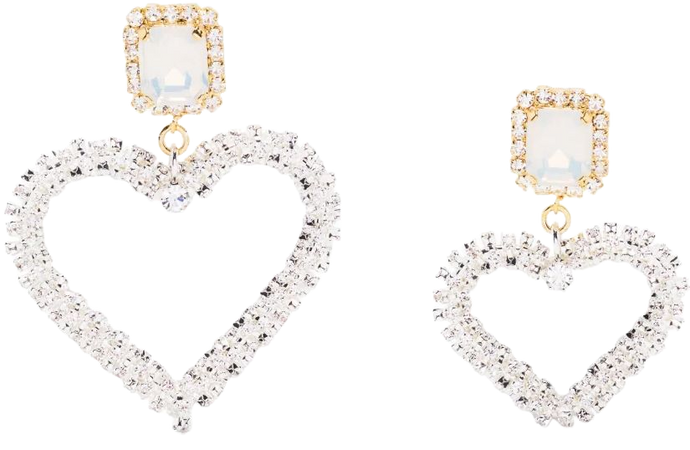 Magda Butrym crystal-embellished Heart Earrings - Farfetch