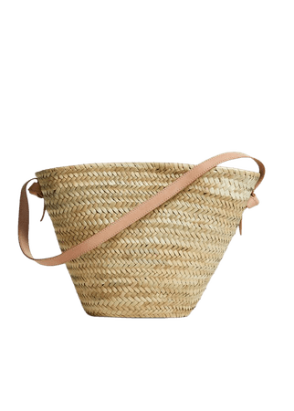 Leather basket bag - Women | Mango USA