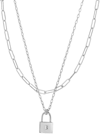 Silver Lock&Chain necklace