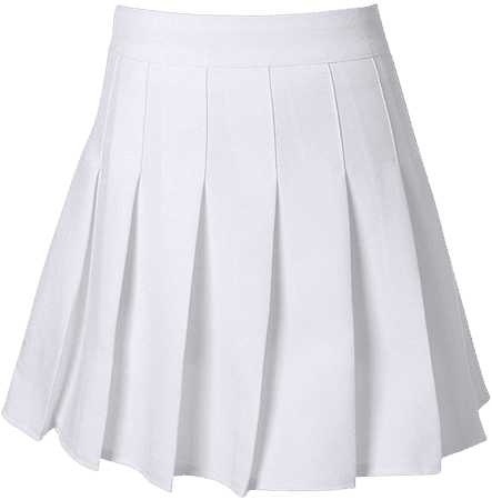 white pleated skater skirt