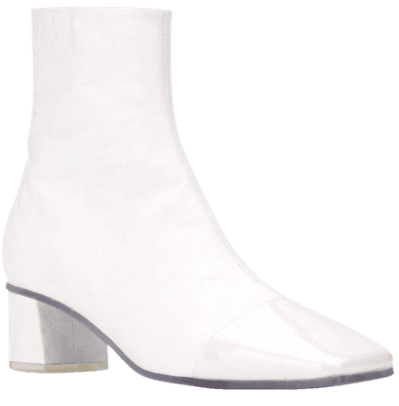 Shop white MM6 Maison Margiela contrasting PVC toe ankle boots with Express Delivery - Farfetch