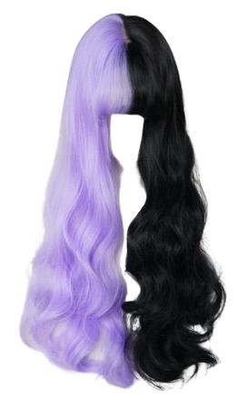 Half Purple Half Black Wig YC20656