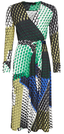 Printed Midi Jersey Dress | Karen Millen