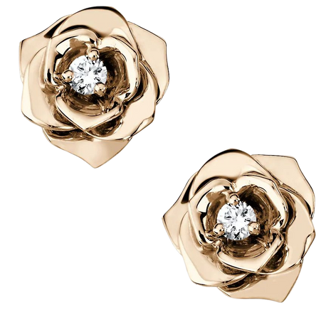 Piaget Rose Diamond & 18K Rose Gold Stud Earrings