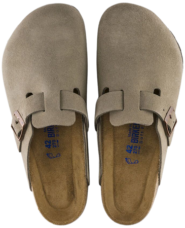 Boston Soft Footbed Suede Leather Taupe | BIRKENSTOCK