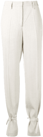 Off-White tie-ankle straight-leg Trousers - Farfetch