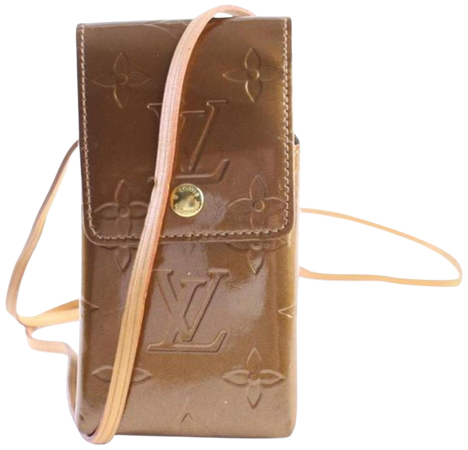 Louis Vuitton Brown Monogram Vernis Bronze 218827 Wallet For Sale at 1stdibs