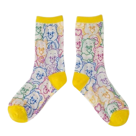 Transparent Care Bear Clear Socks Stockings Kawaii | Kawaii Babe