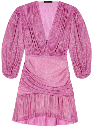 224RUSALIA Short lamé dress - New Resort Collection - Maje.com