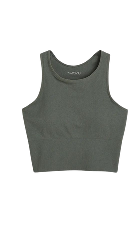 Medium Support Sports Bra in DryMove™ - Dark khaki green - Ladies | H&M US