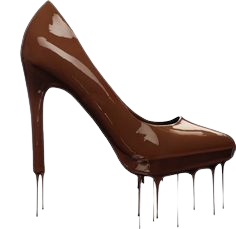 chocolate dripping shoe