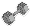 workout sticker dumbell