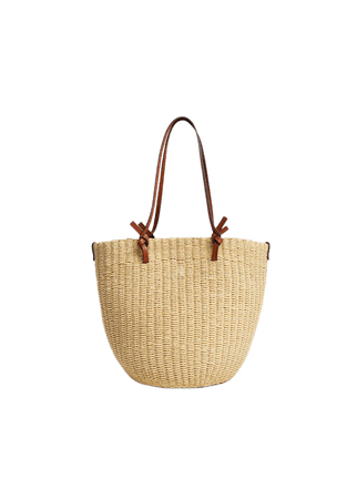 Raffia basket bag - Woman | Mango Slovakia